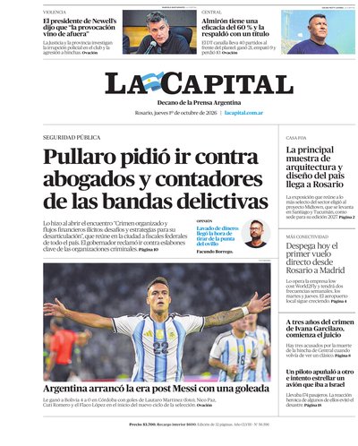 Portada de DIARIO — 1 Oct. 2026