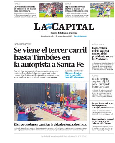 Portada de DIARIO — 2 Set. 2026