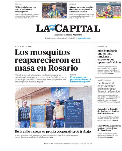 Portada de DIARIO — 3 Set. 2026