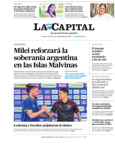 Portada de DIARIO — 4 Set. 2026