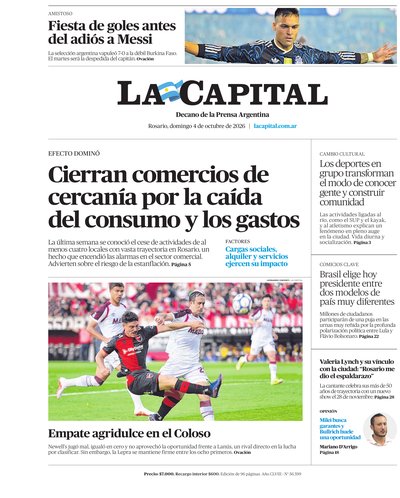 Portada de DIARIO — 4 Oct. 2026