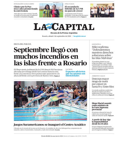Portada de DIARIO — 5 Set. 2026