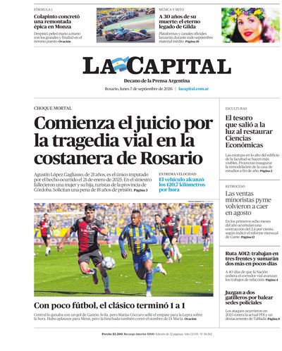 Portada de DIARIO — 7 Set. 2026