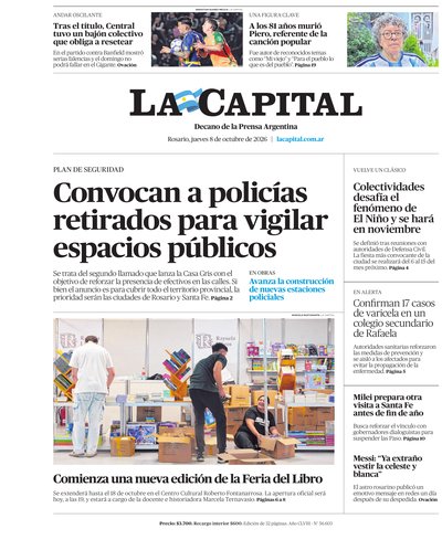Portada de DIARIO — 8 Oct. 2026