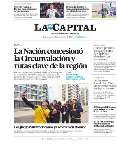 Portada de DIARIO — 11 Set. 2026