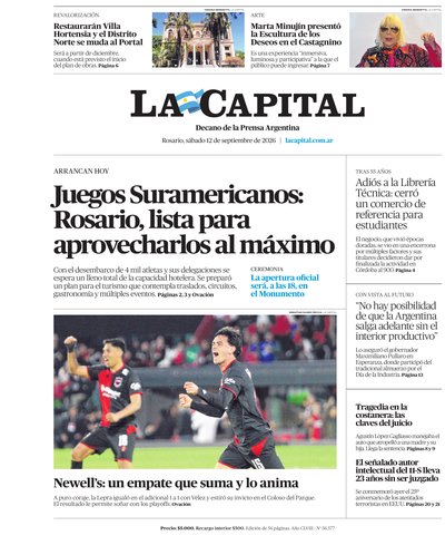 Portada de DIARIO — 12 Set. 2026