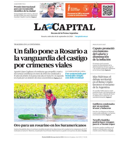 Portada de DIARIO — 16 Set. 2026