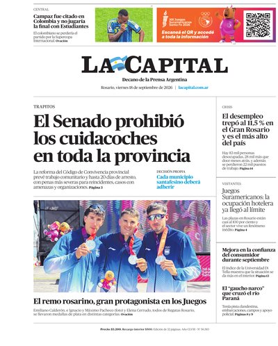 Portada de DIARIO — 18 Set. 2026