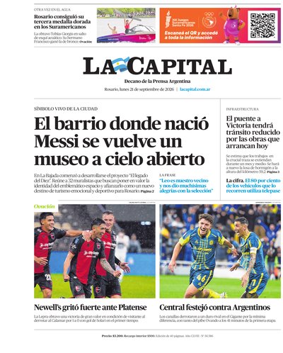 Portada de DIARIO — 21 Set. 2026
