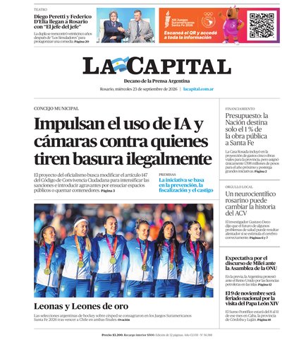 Portada de DIARIO — 23 Set. 2026