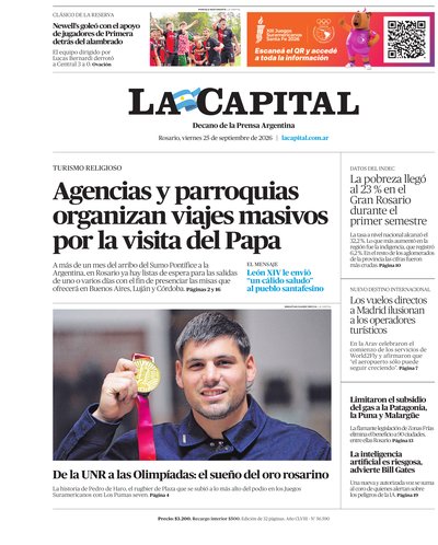 Portada de DIARIO — 25 Set. 2026