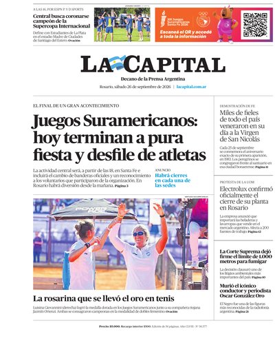Portada de DIARIO — 26 Set. 2026