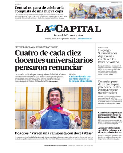 Portada de DIARIO — 28 Set. 2026