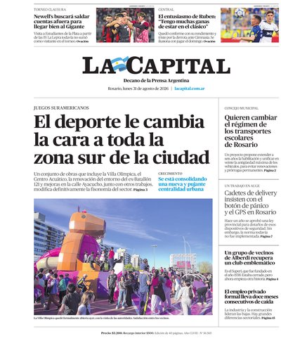 Portada de DIARIO — 31 Ago. 2026