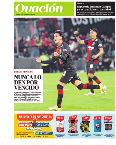 Portada de OVACIÓN — 12 Set. 2026