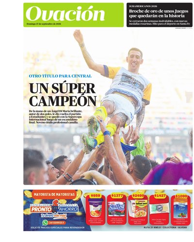 Portada de OVACIÓN — 27 Set. 2026