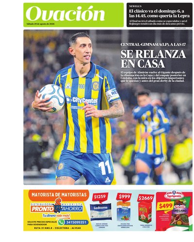 Portada de OVACIÓN — 29 Ago. 2026